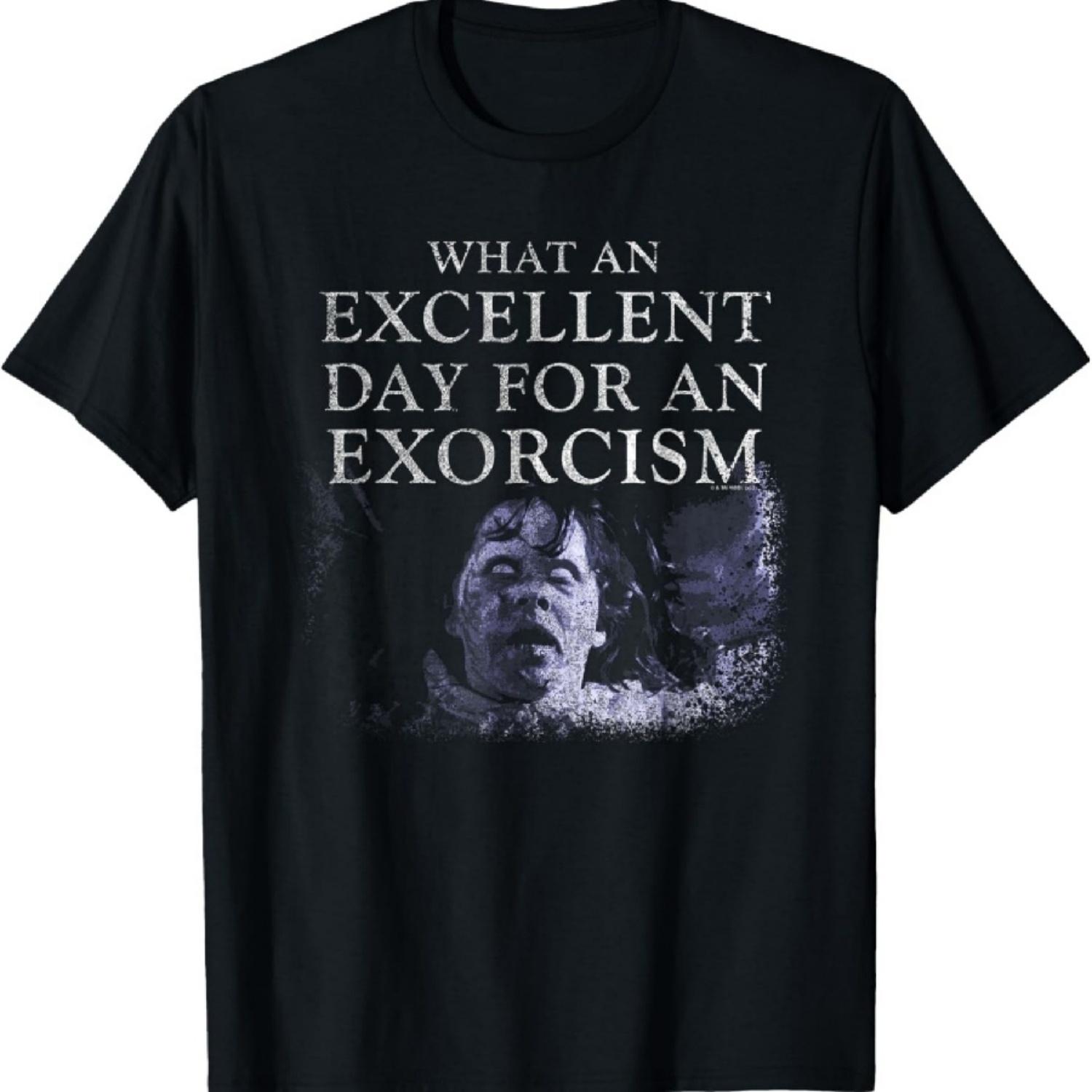 

Ripple Junction The Exorcist T-Shirt - Black, Unisex-Adults, Short Sleeve, V-Neck, Classic Fit, Horror Movie T-Shirt, Small XXXXXL чорний