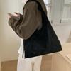Soft Suede Hobo Bag with Knotted Handle Large Capacity Fashion Shoulder Bag