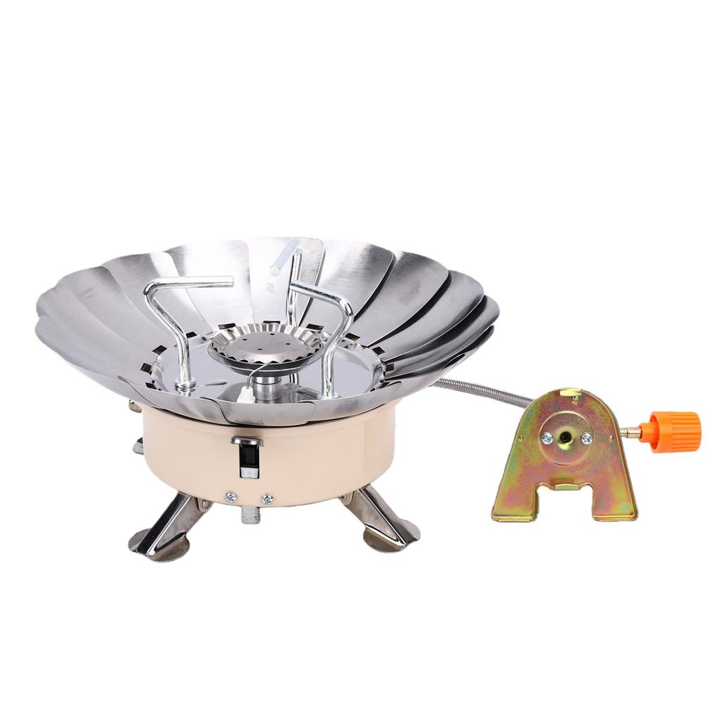 4500W Windproof Camping Stove Camping Gas Stove with Piezo Ignition for Outdoor Backpacking Hiking Picnic