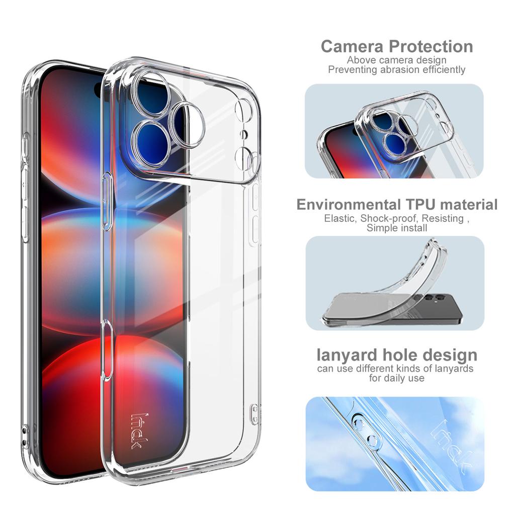 IMAK UX-5 Series For iPhone 17 Pro Max Case Shockproof TPU Clear Slim Back Shell