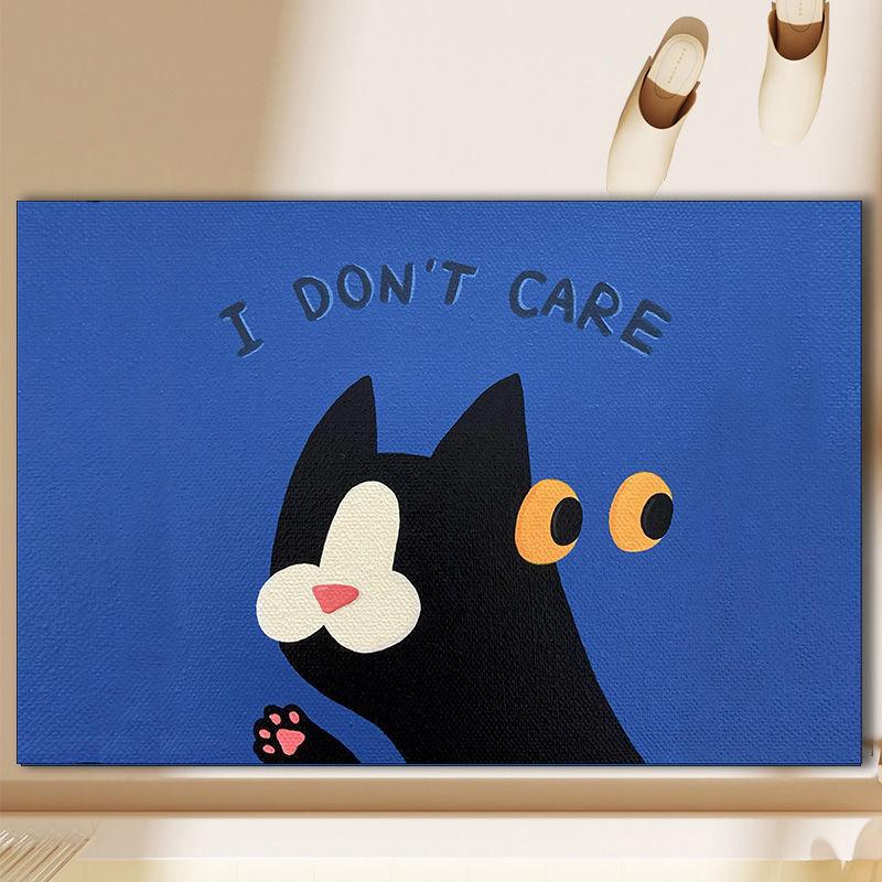 

Cartoon Black Cat Diatom Anger Bathroom Floor Mat Bathroom Toilet Home Anti slip Quick drying Simple Toilet Floor Mat 40x60cm15.7x23.6in