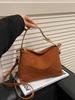 **Retro Frosted Suede Plush Underarm Bag - Women's Winter Versatile Crossbody Tote**