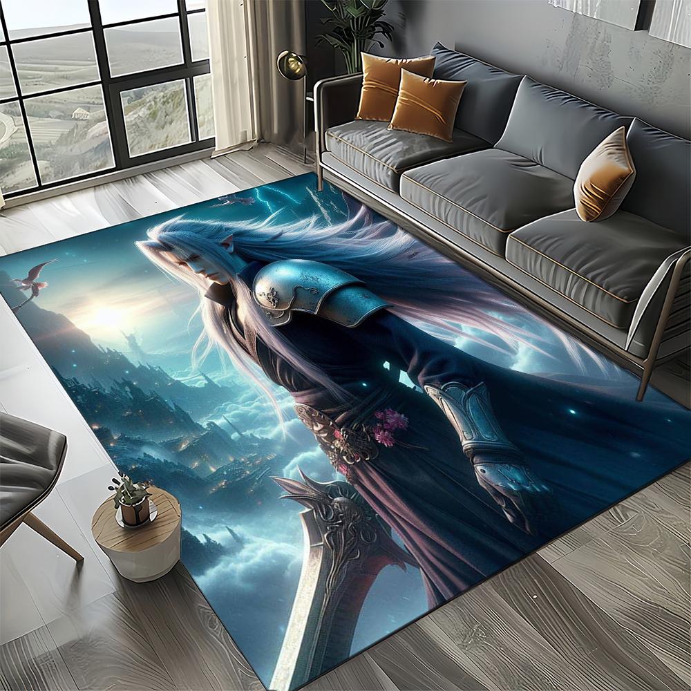 27 Style New Sephiroth Final Fantasy Games Cloud Tifa Aerith Carpet Rug for Living Room Bedroom Home Sofa,Kid Non-slip Floor Mat
