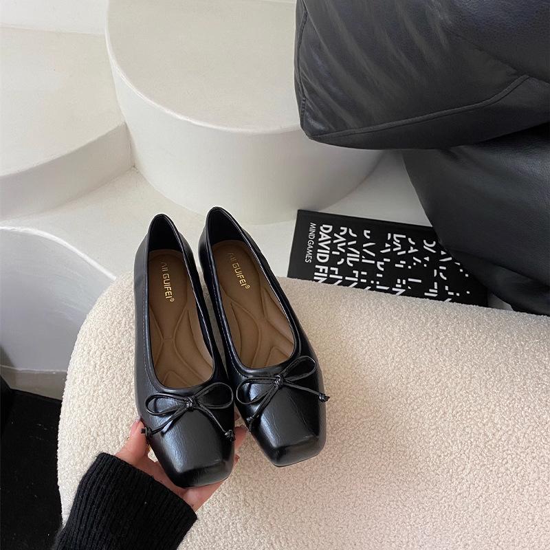 

Весна и лето, новая французская мода, нежные туфли на плоской подошве, женские туфли, серебристые туфли, легкие шапочки с бантом 35