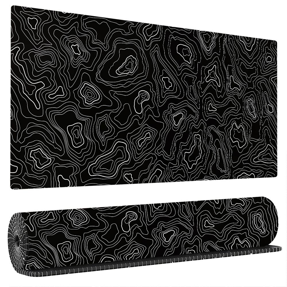 Emerald Gold Wave Texture Xxl Mousepad Abstract Marble Art Print Lock Edge NonSlip Desktop Table Mat For Gamer Office