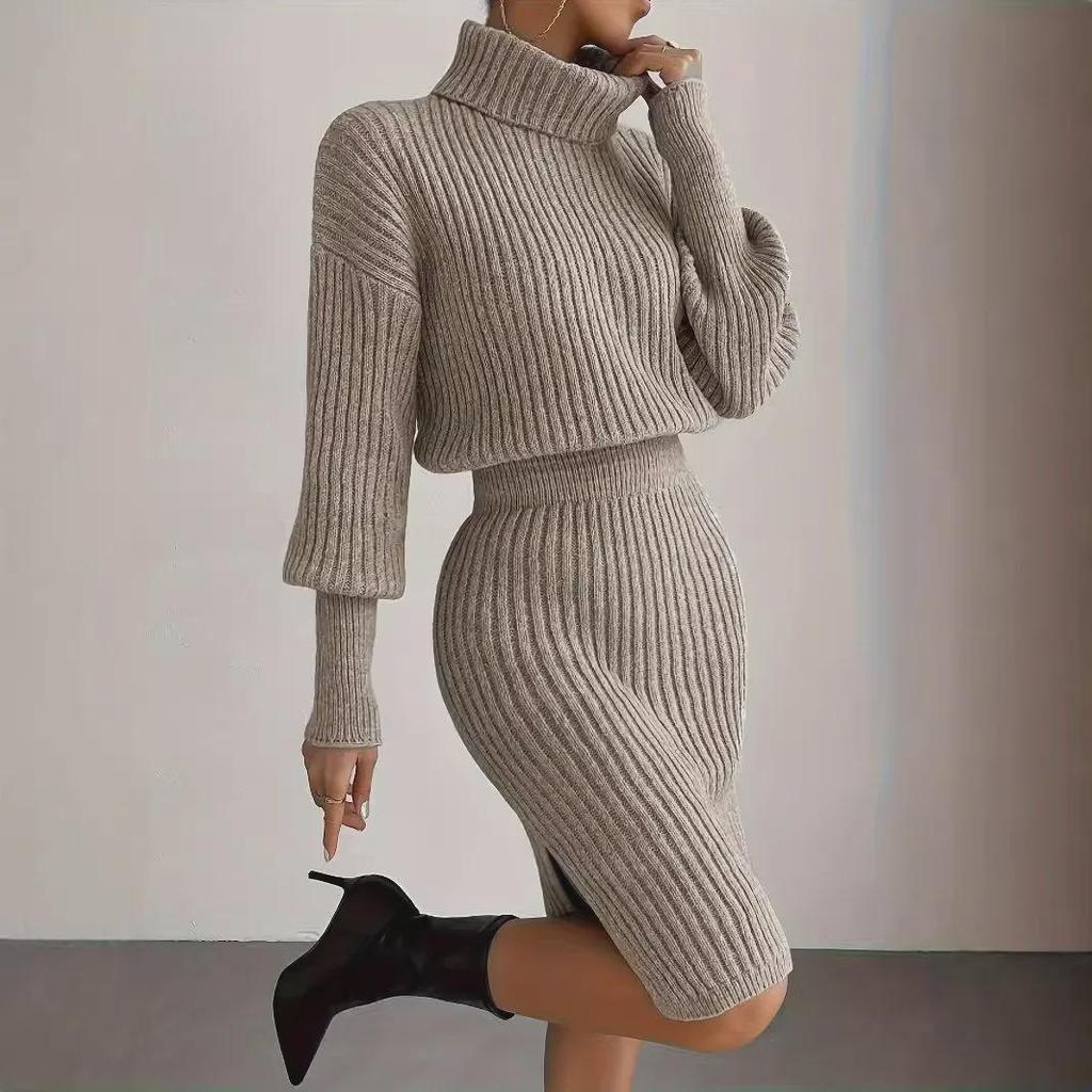 2024 Autumn/Winter Slim Fit Knitted Pullover Dress