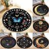 Bohemian Star Moon Printed Round Carpet Plant Butterfly Tarot Moon Phase Flower Round Rug Witchcraft Astrology Round Mat