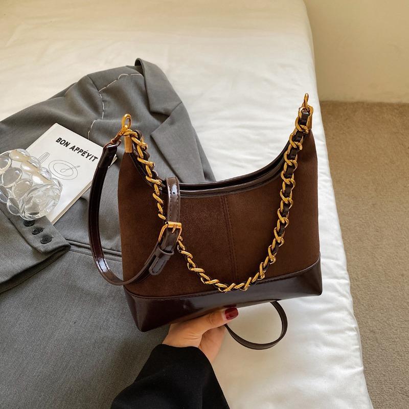 Retro casual underarm dumpling bag new simple shoulder bag chain high value women's fashion messenger bag