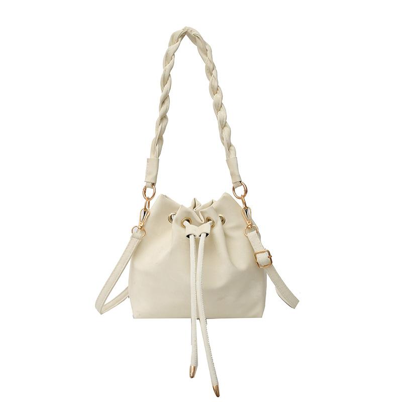 

Fashion pleated bucket bag New women s messenger bag Niche simple portable shoulder backpack one size fits all