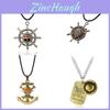 Trendy One Piece Anime Pendant Necklace Zinc Alloy Material Electroplated