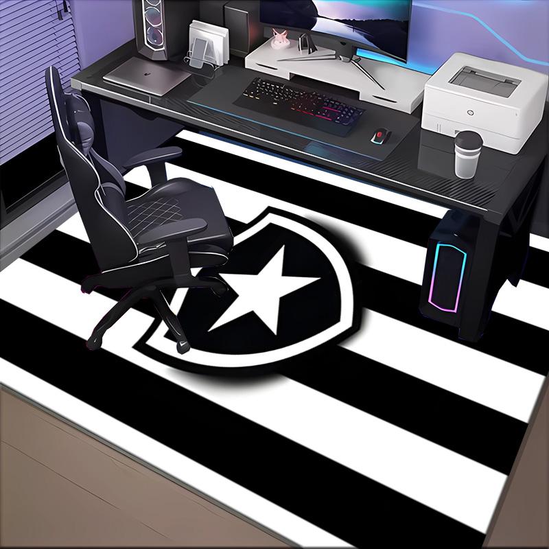 Botafogo Pride Emblem Printed Office Carpet Chair Cushion Entryway Rug, Rugs for Living Room, Bedroom Christmas gifts