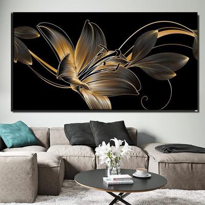 Gold und schwarze Lilie Diamant Malerei neue Kollektion 2022 voller Diamant Stickerei Blumen Mosaik Kreuzstich Kits Dekor S277