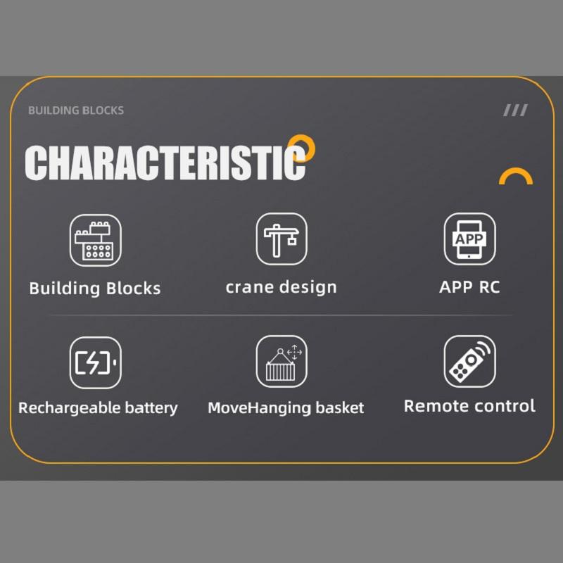 MOULD KING 17004 Macara turn Blocuri tehnice de construcție Jucării Suport telecomanda pentru copii Crăciun Cadouri pentru copii