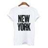 Harajuku Women Tshirt New York Summer Print White Black T Shirt Ladies Clothing 90S Tops Graphic Clothes Female Tee Shirt 2025