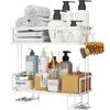 Pure White Double-Layer Over-Toilet Storage Shelf