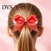 Glitter Bow Hair Clips Sparkling Clip, Sequin Clip for Cheerleading Aerobics Stage Accessories Performance And Dance Team Accessories, Decorative Ties