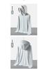 Unisex UPF50+ Cooling Ice Silk Sun Protection Jacket with Detachable Brim for Outdoor Cycling