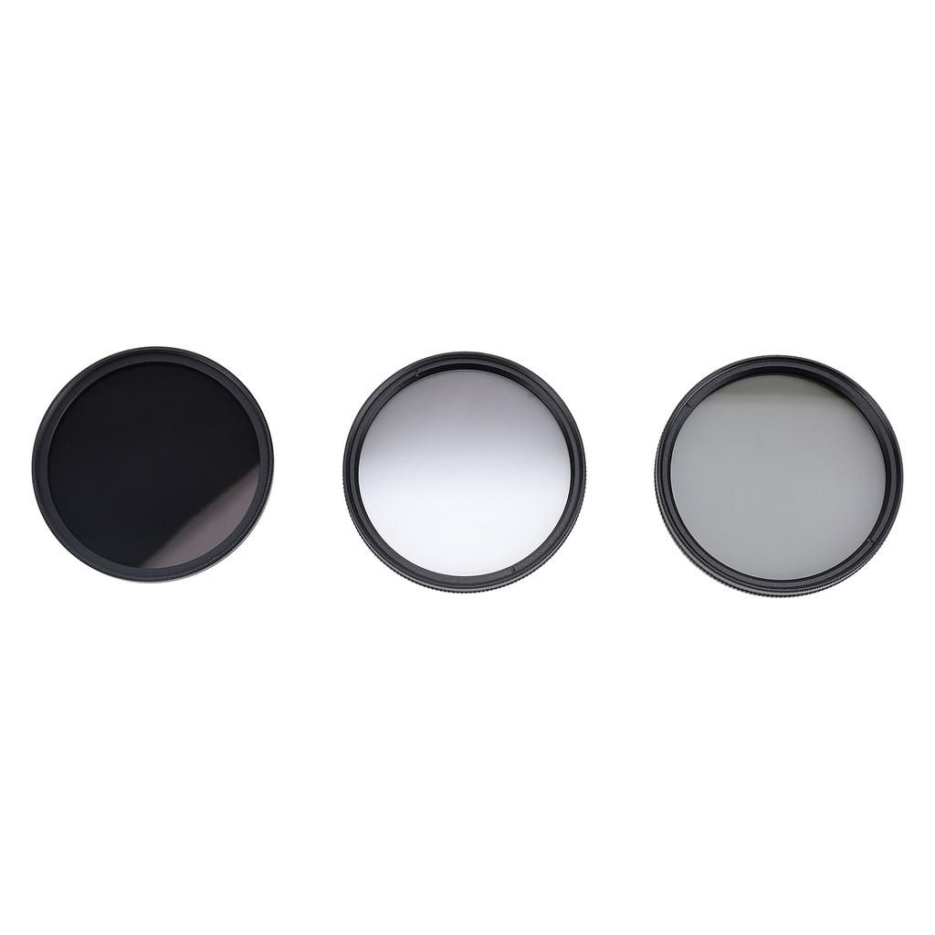 3 in 1 Camera Filter Kit ND8 CPL GND Filter Set Replacement Neutral Density Filter Circular Polarizing Filter Graduated
