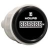 52mm Digital Hour Meter Gauge 0‑99999.9H Black Dial 7 Color Backlight IP67 Waterproof DC 9‑32V for Marine Boat