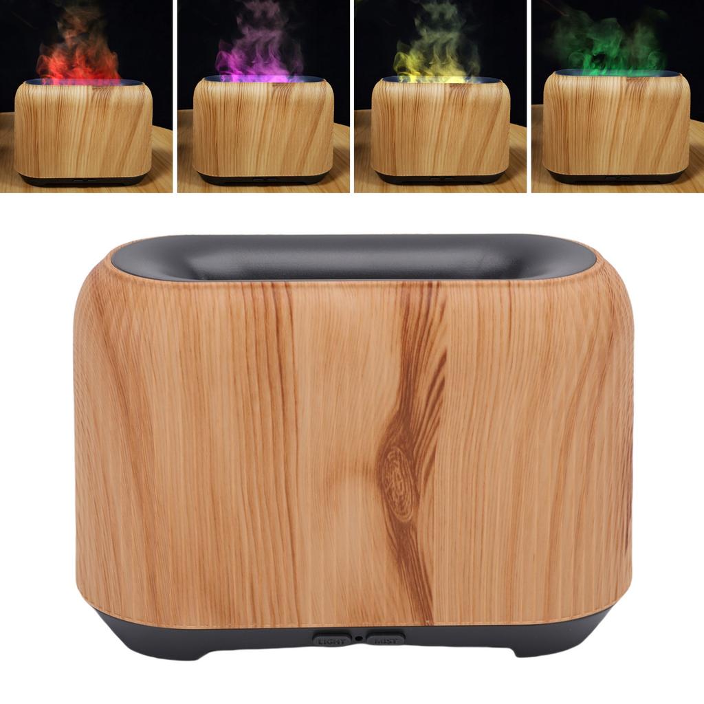 3D Flame Essential Oil Diffuser 150ml USB Aromatherapy Diffuser Desktop Humidifier with LED Colorful Light for Home Bedroom