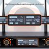 Twin Wireless Mics Frequency Modulator Set For Karaoke And Event Stable FM Signal Transmission Durability Construction