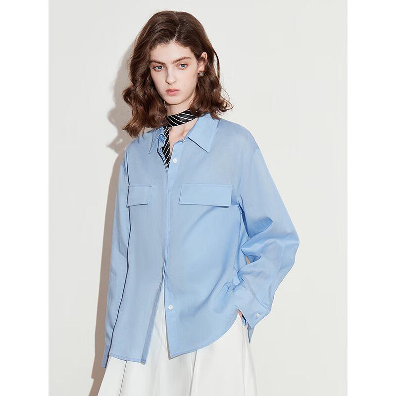 Chuyu Women's Pleated Lapel Lyocell Shirt