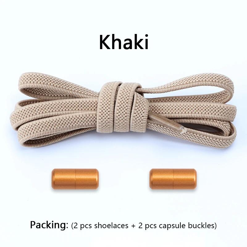 1 Pair Flat Shoe Laces for Sneakers Elastic Shoelaces Without Tie Convenient Quick On And Off Lazy Shoelace Accessories