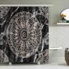 Boho Shower Curtain Mandala Pattern Nature Inspired Bathroom Decor Tropical Floral Abstract Art Modern Farmhouse Home Textile