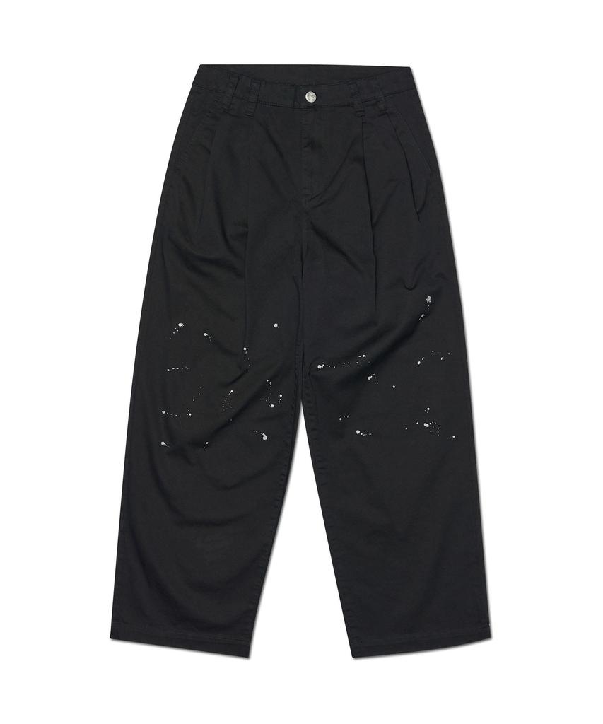 Nomaenyueol Painted Two Tuck Pants - Black