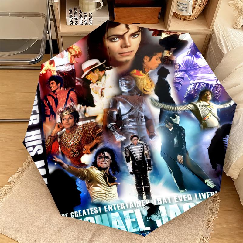 1PC Michael Jackson Automatic Umbrella - Suitable Travel Outdoor Portable Umbrella Birthday Gift Daily Essentials