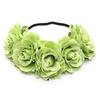 Bohemia Women Hair Accessories Wedding Hairband Bridal Headwear Rose Flower Garland Elastic Wreath Headband Fashion Headpiece