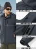 KEFITEVD Men's Winter Tactical Jacket, Waterproof, Windproof, Windbreaker for Fishing, Hiking, Camping, Trekking, Gray, Size L