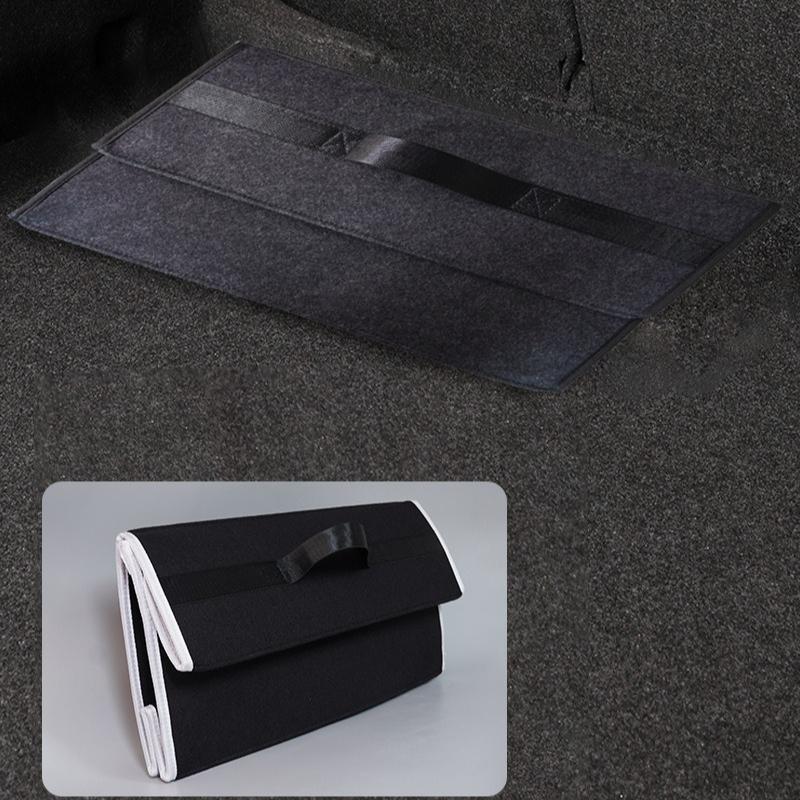 Car Trunk soft Organizer Felt Storage Box Accessories Large Anti Slip Compartment Boot Storage Organizer Tool Car Storage Bag