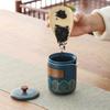 With Proctive Box Kungfu Tea Set with Canister Porcelain Teaware Portable Travel Tea Set  Camping