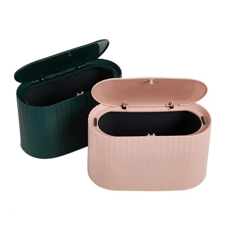 Desktop Cosmetics Storage Box Dust-proof Makeup Organizer for Cotton Pads Swabs Beauty Egg Holder Bathroom Jewelry Organizer