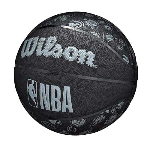 Wilson Men's NBA ALL TEAM BSKT Basketball (Size 7, NBA All Team) WZ4029401XB7, Size 7/Diameter: Approx. 24.5cm, Black