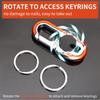 2 Pcs Men’S Car Keychains Double Ring Design, High-Elasticity Buckle