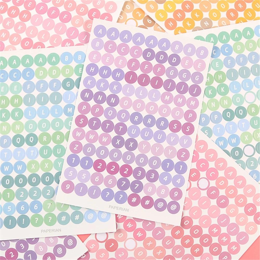 4 Sheets Alphabet Planner Journal Decorations Sticker Stationery