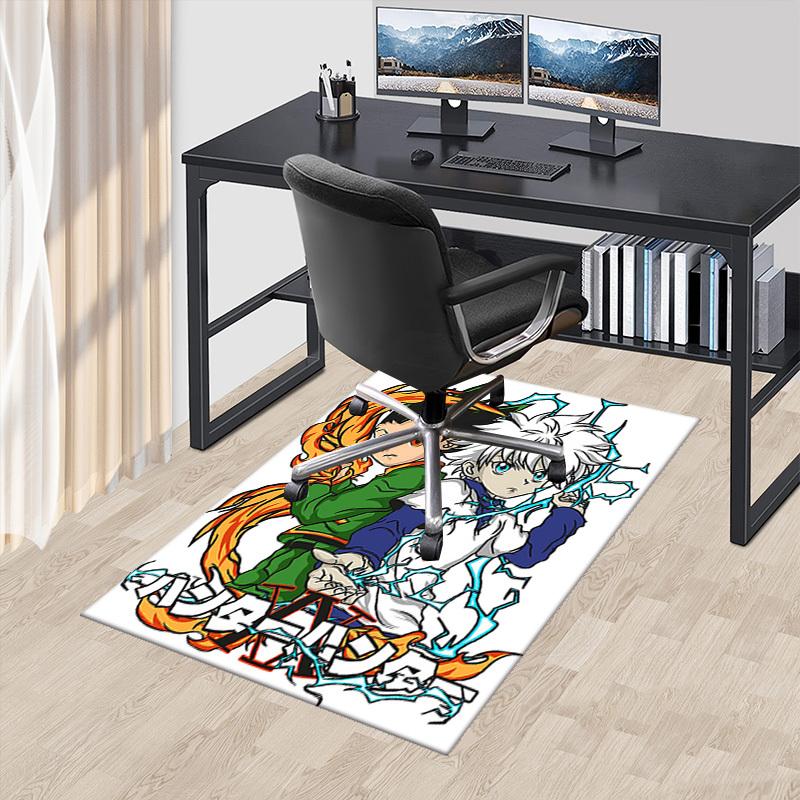 

1pc Hunter x Hunter Leorio & Killua Anime Cartoon Design Office Chair Mat, Non-Slip Carpet for Home Decor, Suitable for All Seasons, Ideal Gift for Fa 60cm by 90cm