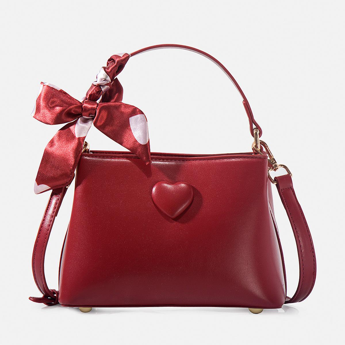 

Send girlfriend wedding bag Qixi Festival gift bag women s bag handbag daily commute красный
