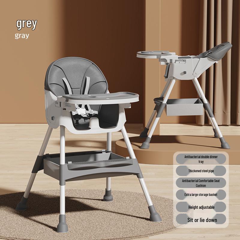 

Складной многофункциональный детский обеденный стул: Портативное сиденье для сидения и лежания