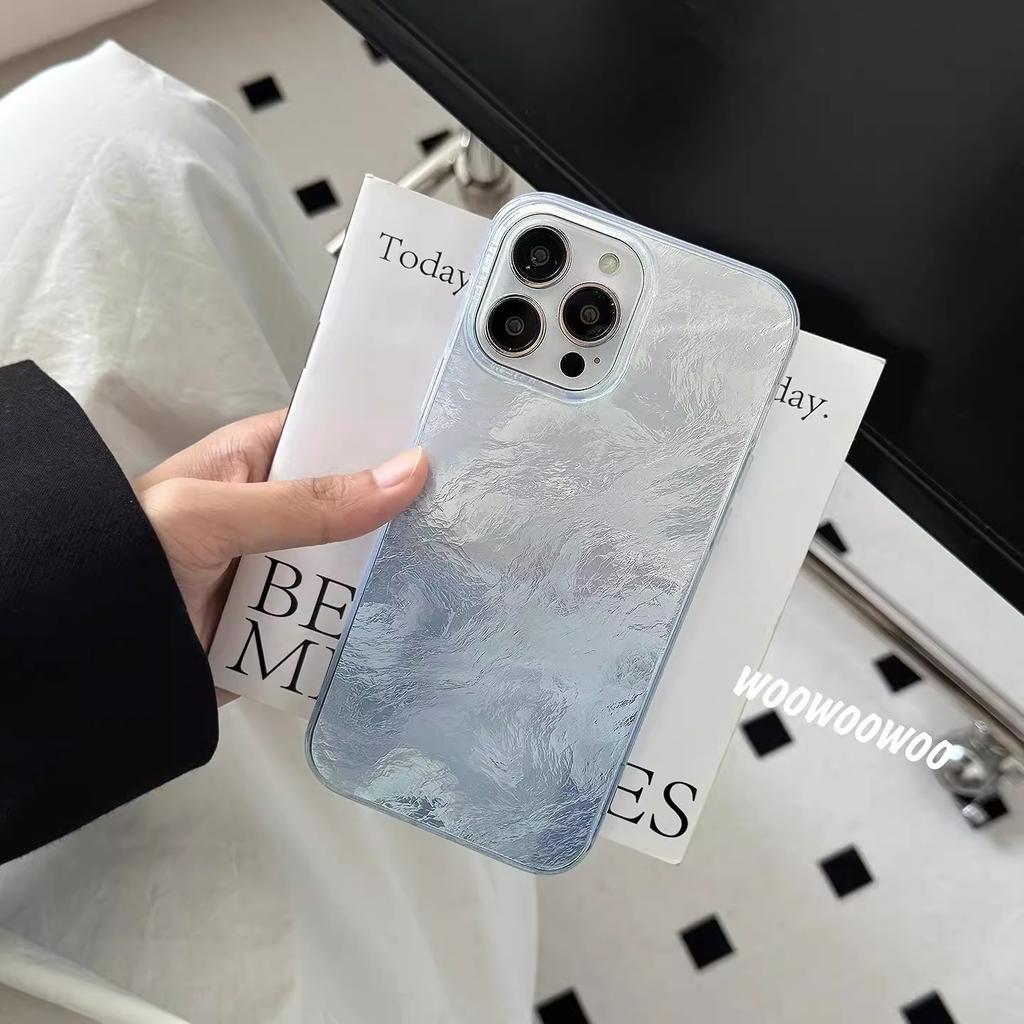 Tin Foil Pattern Simple Applicable To Apple 16promax Phone Case IPhone 15 All Inclusive 14 13 Couples