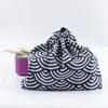 Unisex Picnic Bags Cotton linen Geometric Food Hand Bags Drawstring Lunch Bag Lunch Tote Pouch Japanese Style Lunch Box