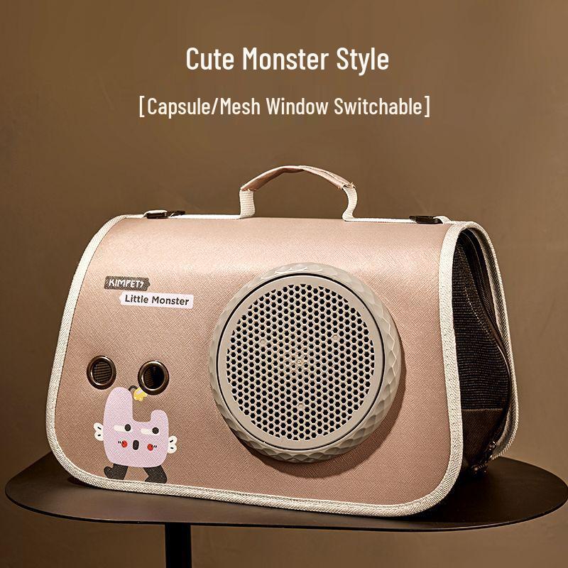 Portable Pet Carrier: Breathable Space Capsule Crossbody Backpack for Cats and Dogs