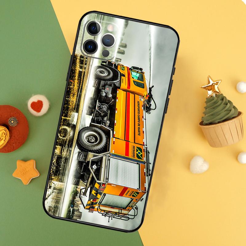 Fire Truck Phone Case For iPhone 17 Pro Max 17Air 16E 15 14 13 12 11 16 Pro Max Mini Shockproof Cover