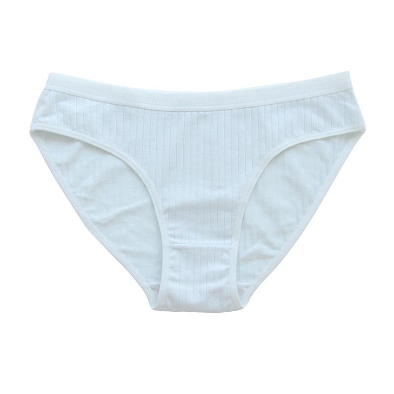 Women's Plus Size Mid-Waist Pure Cotton Solid Color European & American Style Triangle Panties