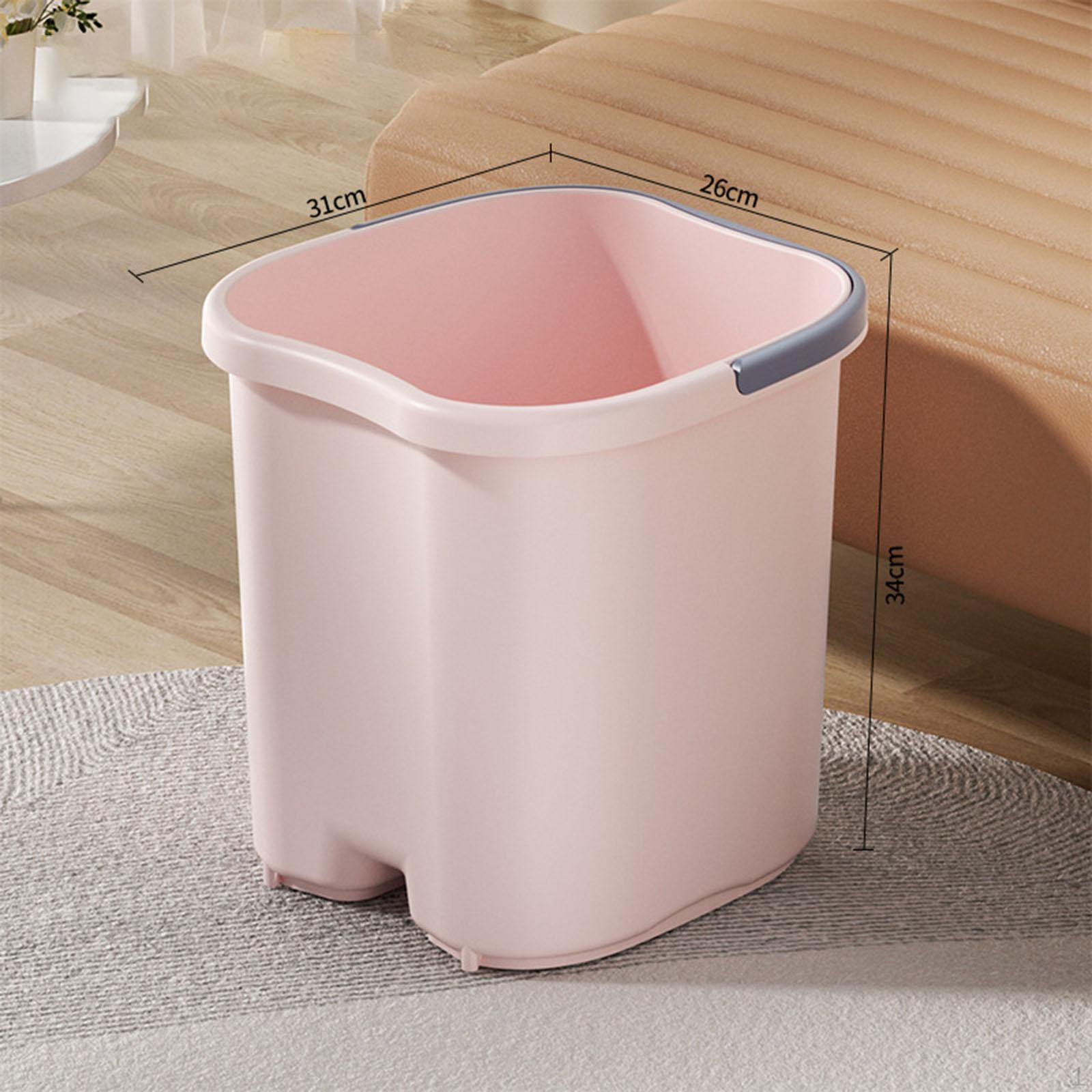 

Foot Bath Tub Deep Basin for Household Dorm Soaking Feet Toe Nails and Ankles with Handle Home розовый