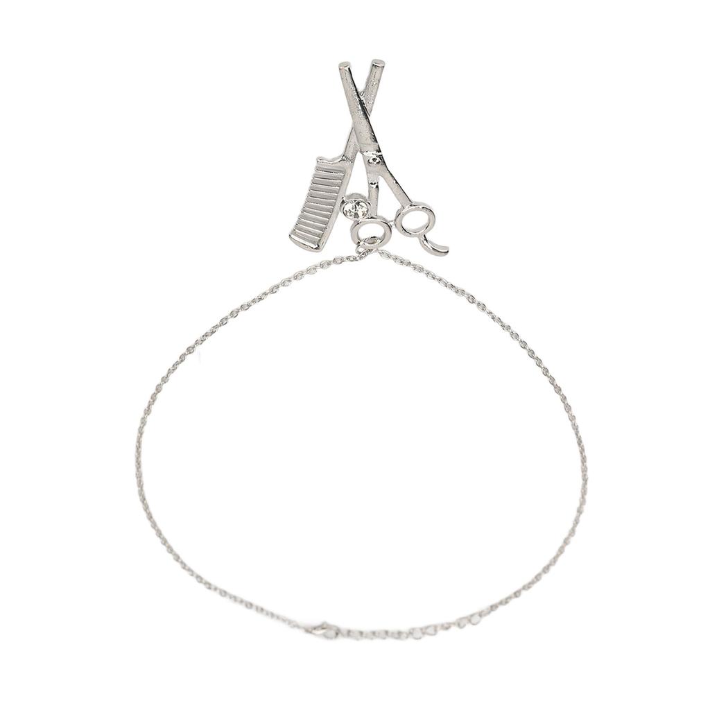 Sax Kam Hänge Halsband Legering Sax Kam Prydnader Utsökt Hår Stylist Hänge