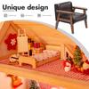 NOLITOY Mini Sofa Chair, Furniture, Miniature Chair, Model, 1:12 Scale, Figure, Dollhouse, Accessories, Small, Realistic, Brown