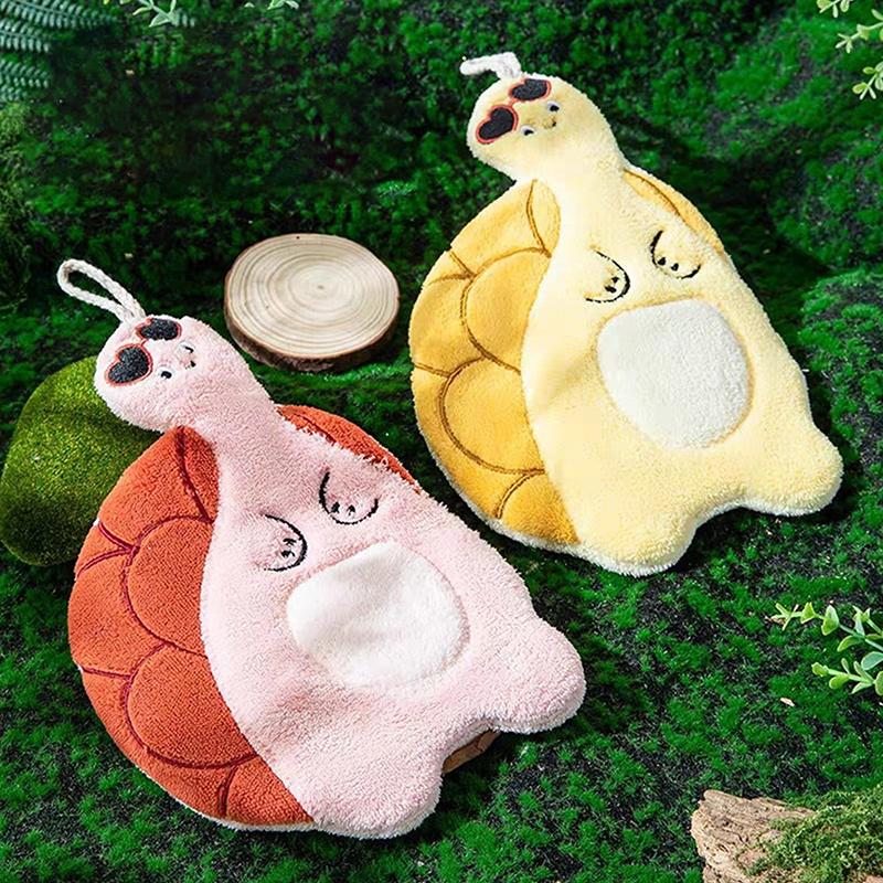 1 Pack Of Cute Turtle-shaped Hand Towels, Microfiber Fingertip Towels, Super Absorbent Towels, Suitable For Daily Household Use